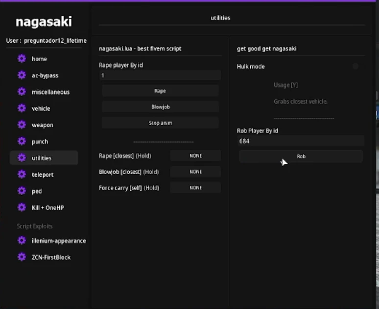 Nagasaki Lua Menu